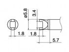 Hakko - Odpájecí hrot T15-R34 -3,4R