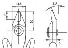 Štípací kleště TR 30 58 R D, ESD