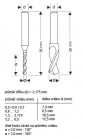 Vrták na DPS 400201 00001, karbid wolframu, ø1,0mm